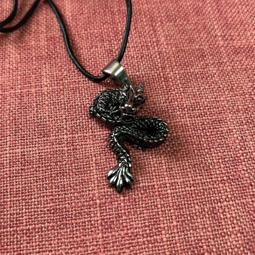 Stainless steel‎ dragon pendant